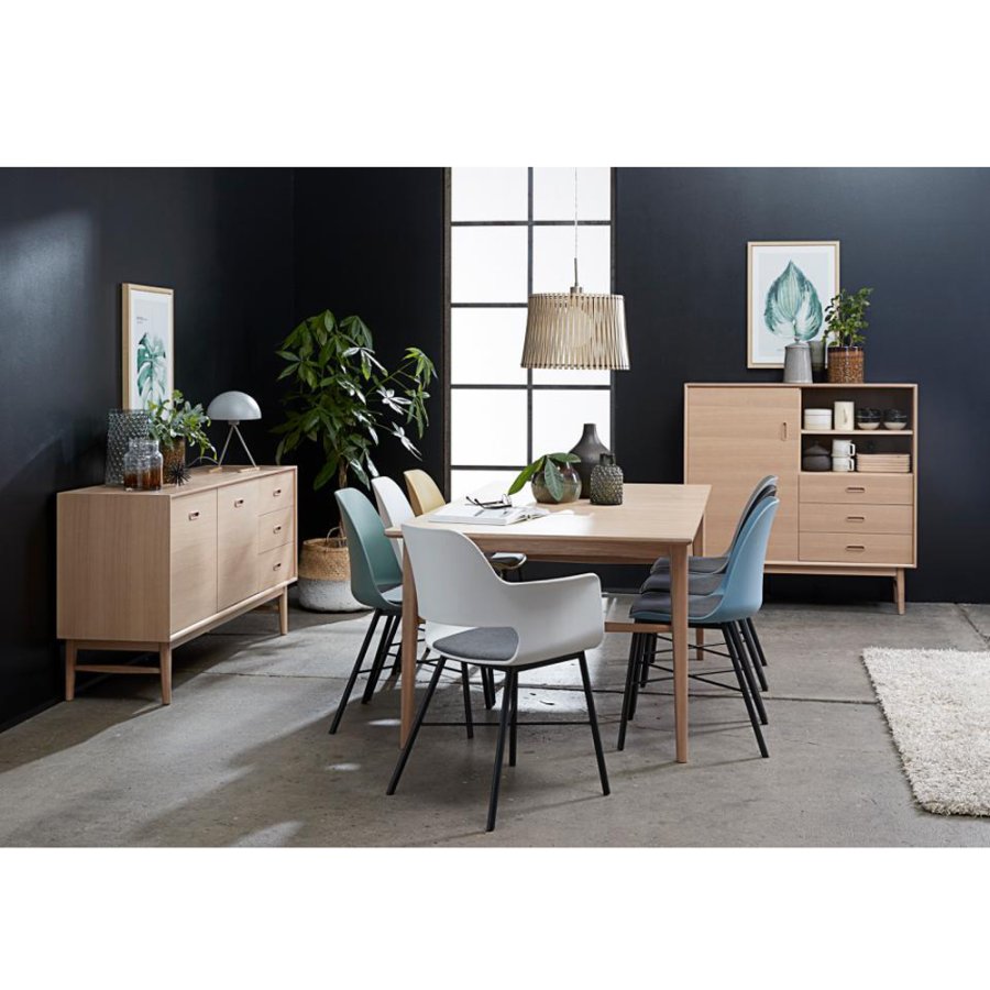 UNIQUE FURNITURE Whistler spisebordsstol - hvid polypropylen og sort metal