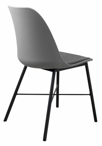 UNIQUE FURNITURE Whistler spisebordsstol - gr polypropylen og sort metal