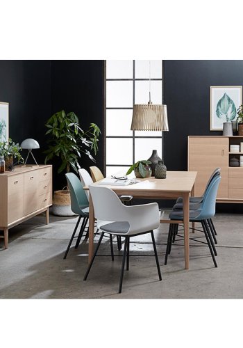 UNIQUE FURNITURE Whistler spisebordsstol - gr polypropylen og sort metal