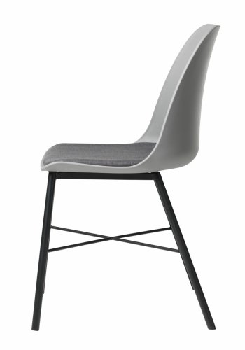 UNIQUE FURNITURE Whistler spisebordsstol - gr polypropylen og sort metal