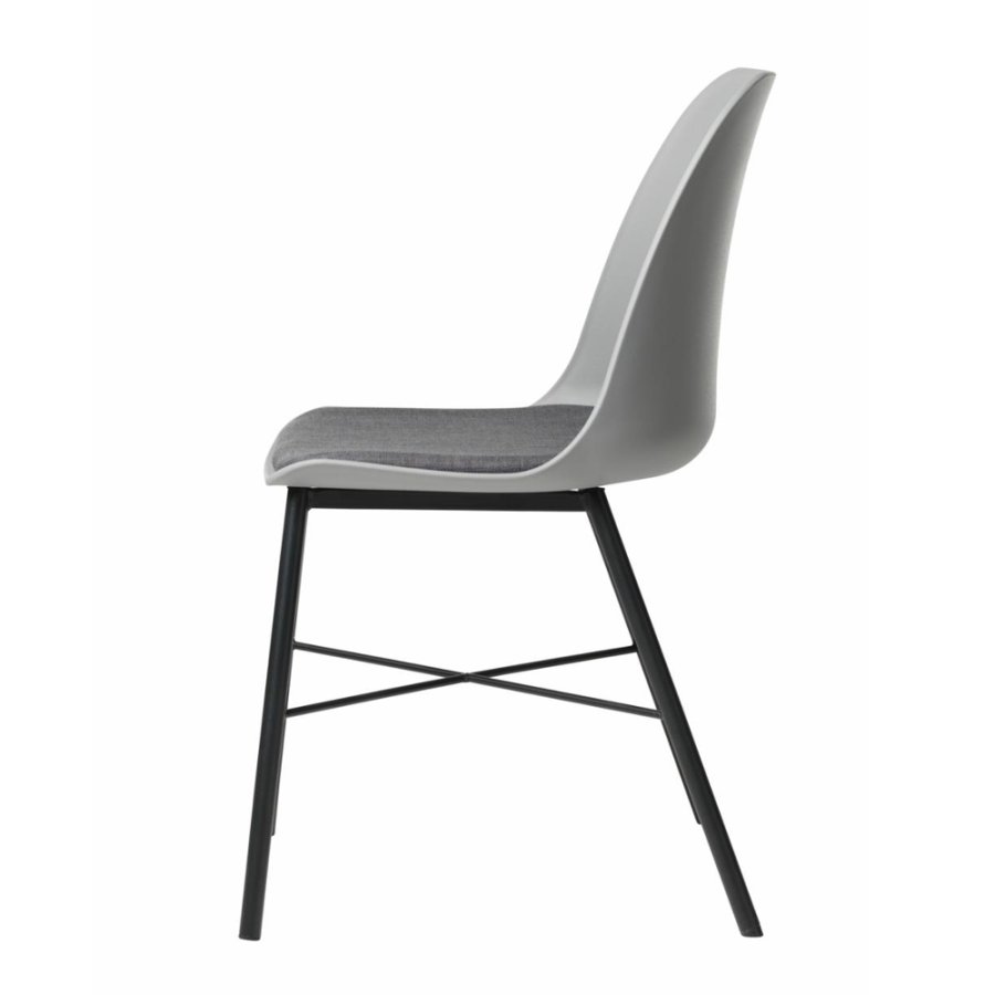 UNIQUE FURNITURE Whistler spisebordsstol - gr polypropylen og sort metal