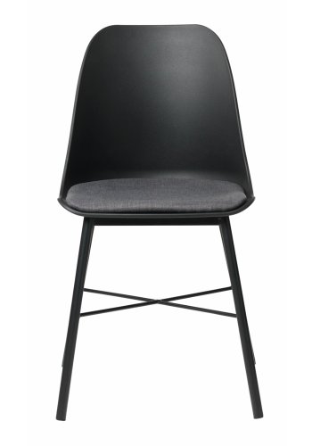 UNIQUE FURNITURE Whistler spisebordsstol - sort polypropylen og sort metal