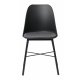 UNIQUE FURNITURE Whistler spisebordsstol - sort polypropylen og sort metal