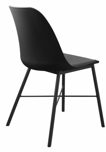 UNIQUE FURNITURE Whistler spisebordsstol - sort polypropylen og sort metal
