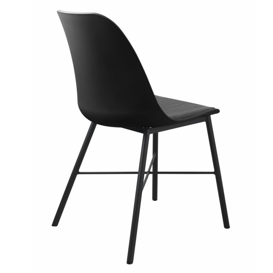 UNIQUE FURNITURE Whistler spisebordsstol - sort polypropylen og sort metal