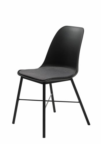 UNIQUE FURNITURE Whistler spisebordsstol - sort polypropylen og sort metal