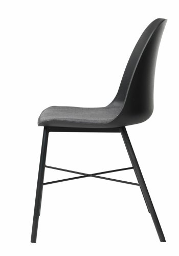 UNIQUE FURNITURE Whistler spisebordsstol - sort polypropylen og sort metal