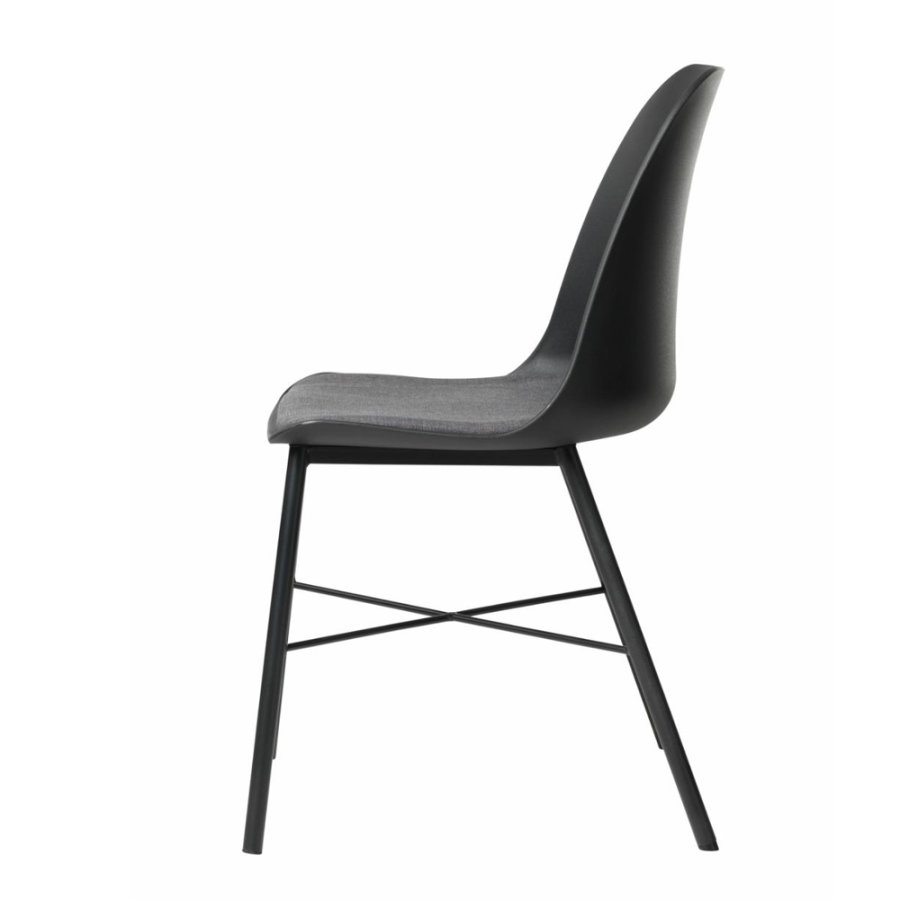 UNIQUE FURNITURE Whistler spisebordsstol - sort polypropylen og sort metal
