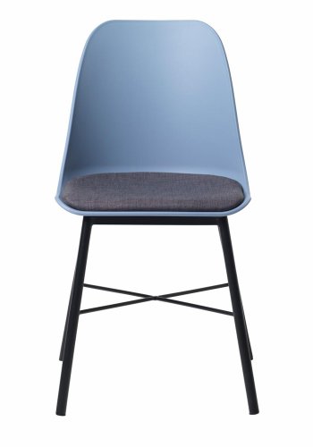UNIQUE FURNITURE Whistler spisebordsstol - stvet bl polypropylen og sort metal