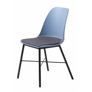 UNIQUE FURNITURE Whistler spisebordsstol - stvet bl polypropylen og sort metal