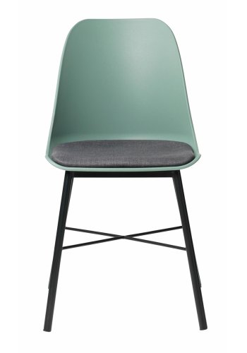 UNIQUE FURNITURE Whistler spisebordsstol - stvet grn polypropylen og sort metal