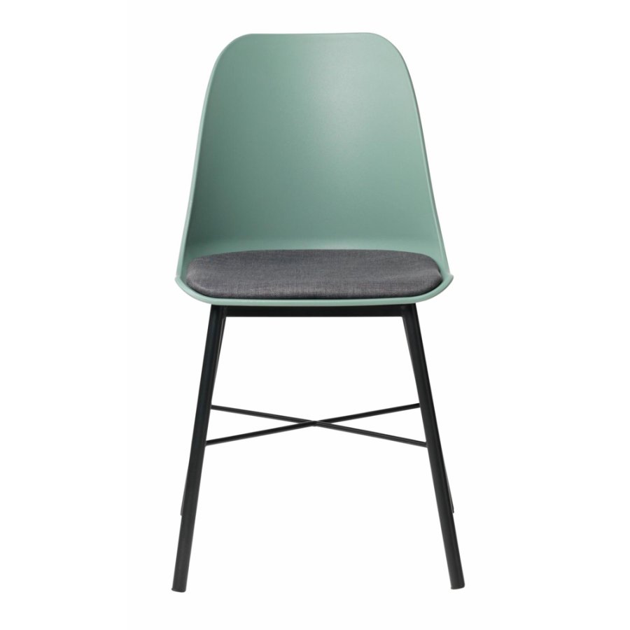 UNIQUE FURNITURE Whistler spisebordsstol - stvet grn polypropylen og sort metal
