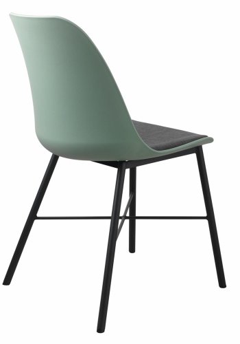 UNIQUE FURNITURE Whistler spisebordsstol - stvet grn polypropylen og sort metal