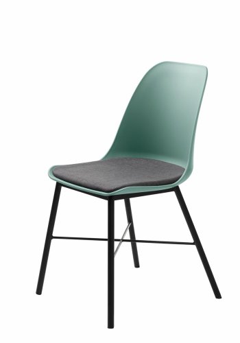 UNIQUE FURNITURE Whistler spisebordsstol - stvet grn polypropylen og sort metal