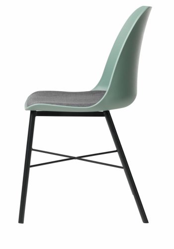 UNIQUE FURNITURE Whistler spisebordsstol - stvet grn polypropylen og sort metal
