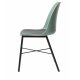 UNIQUE FURNITURE Whistler spisebordsstol - stvet grn polypropylen og sort metal