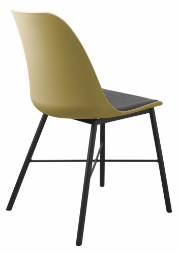 UNIQUE FURNITURE Whistler spisebordsstol - stvet gul polypropylen og sort metal