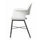 UNIQUE FURNITURE Whistler spisebordsstol, m. armln - hvid polypropylen og sort metal