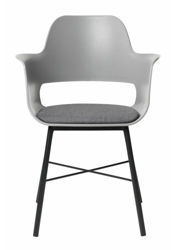 UNIQUE FURNITURE Whistler spisebordsstol, m. armln - gr polypropylen og sort metal