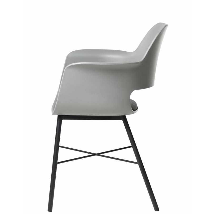 UNIQUE FURNITURE Whistler spisebordsstol, m. armln - gr polypropylen og sort metal