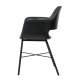 UNIQUE FURNITURE Whistler spisebordsstol, m. armln - sort polypropylen og sort metal
