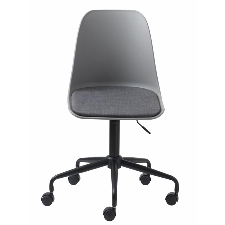 UNIQUE FURNITURE Whistler kontorstol, m. hjul - gr polypropylen og sort metal