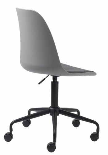 UNIQUE FURNITURE Whistler kontorstol, m. hjul - gr polypropylen og sort metal