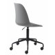 UNIQUE FURNITURE Whistler kontorstol, m. hjul - gr polypropylen og sort metal