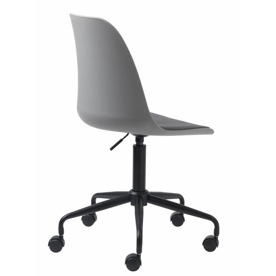 UNIQUE FURNITURE Whistler kontorstol, m. hjul - gr polypropylen og sort metal