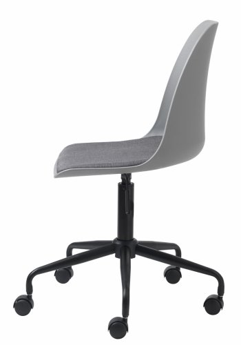 UNIQUE FURNITURE Whistler kontorstol, m. hjul - gr polypropylen og sort metal