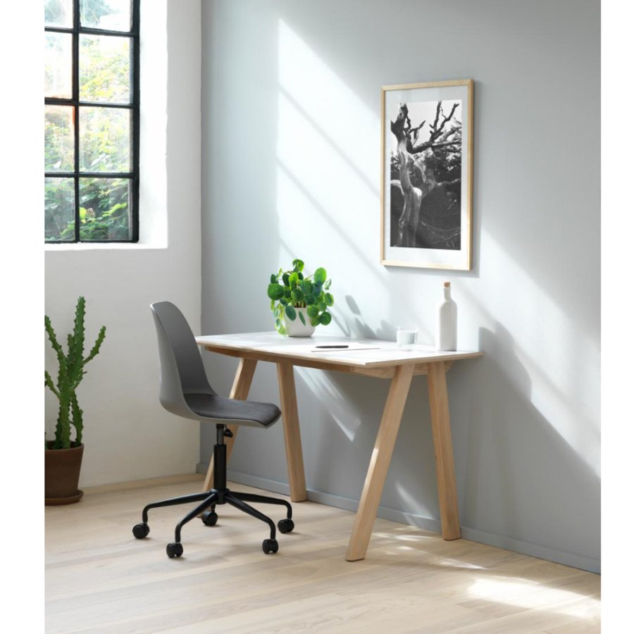 UNIQUE FURNITURE Whistler kontorstol, m. hjul - gr polypropylen og sort metal