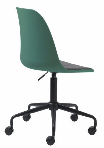 UNIQUE FURNITURE Whistler kontorstol, m. hjul - stvet grn polypropylen og sort metal