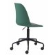UNIQUE FURNITURE Whistler kontorstol, m. hjul - stvet grn polypropylen og sort metal