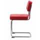 UNIQUE FURNITURE Rupert spisebordsstol - rd cordoroy polyester fljl og krom metal