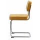 UNIQUE FURNITURE Rupert spisebordsstol - gul cordoroy polyester fljl og krom metal