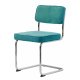 UNIQUE FURNITURE Rupert spisebordsstol - bl cordoroy polyester fljl og krom metal