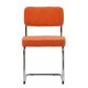 UNIQUE FURNITURE Rupert spisebordsstol - orange cordoroy polyester fljl og krom metal
