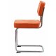 UNIQUE FURNITURE Rupert spisebordsstol - orange cordoroy polyester fljl og krom metal