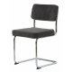 UNIQUE FURNITURE Rupert spisebordsstol - gr cordoroy polyester fljl og krom metal