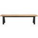 UNIQUE FURNITURE Oliveto bnk, m. blget kant - natur vild eg og sort metal (180x34)