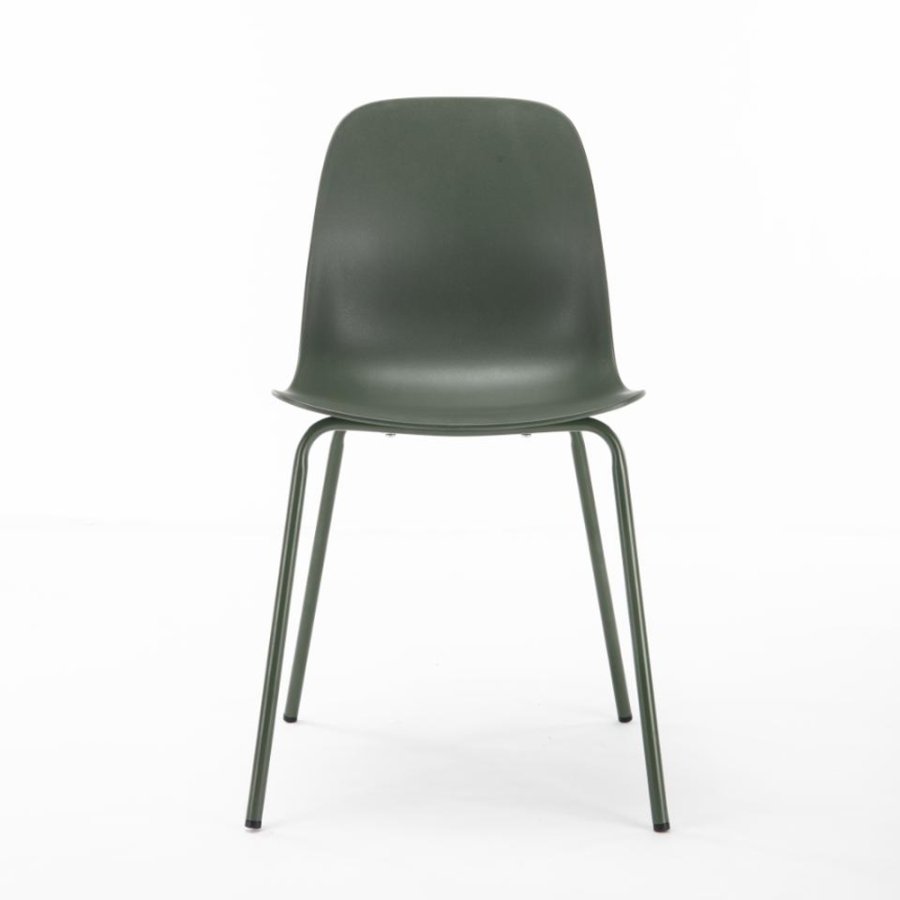 UNIQUE FURNITURE Whitby spisebordsstol - olivengrn polypropylen og olivengrn metal