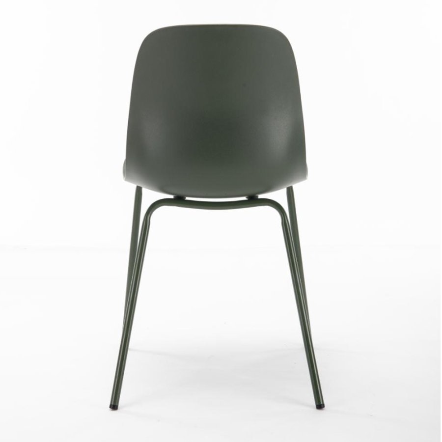 UNIQUE FURNITURE Whitby spisebordsstol - olivengrn polypropylen og olivengrn metal
