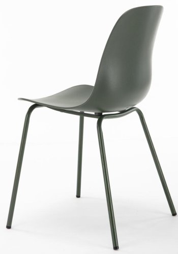 UNIQUE FURNITURE Whitby spisebordsstol - olivengrn polypropylen og olivengrn metal