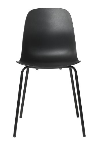 UNIQUE FURNITURE Whitby spisebordsstol - sort polypropylen og metal