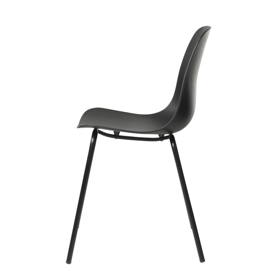 UNIQUE FURNITURE Whitby spisebordsstol - sort polypropylen og metal
