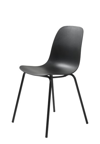 UNIQUE FURNITURE Whitby spisebordsstol - sort polypropylen og metal