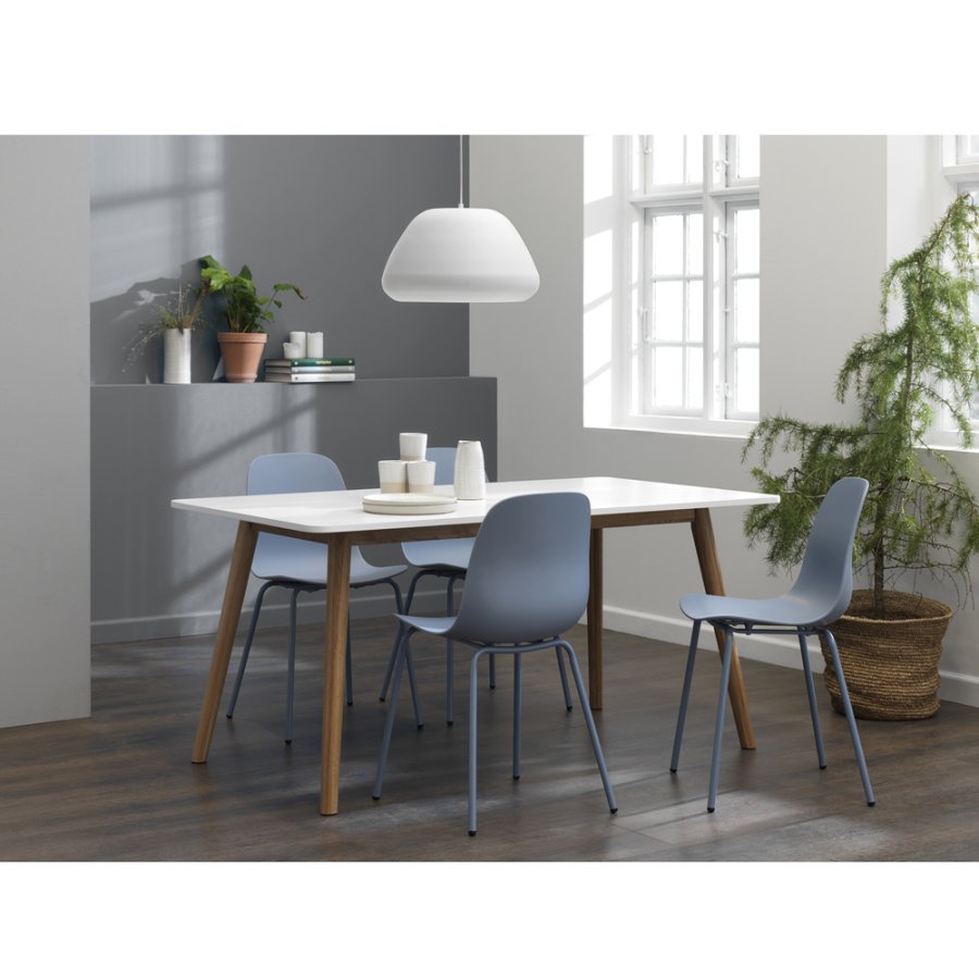 UNIQUE FURNITURE Whitby spisebordsstol - stvet bl polypropylen og stvet bl metal