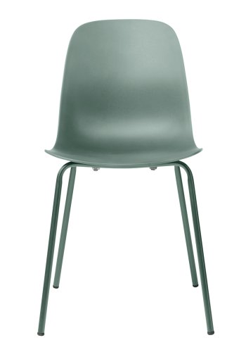 UNIQUE FURNITURE Whitby spisebordsstol - stvet grn polypropylen og stvet grn metal