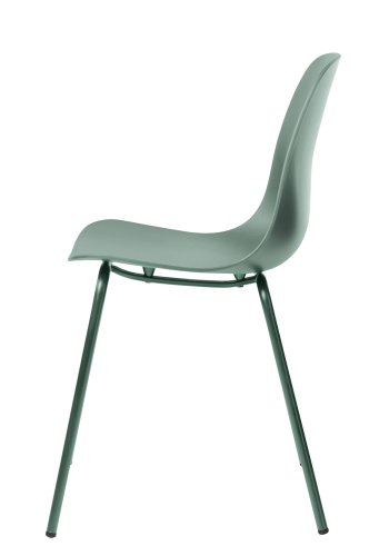 UNIQUE FURNITURE Whitby spisebordsstol - stvet grn polypropylen og stvet grn metal