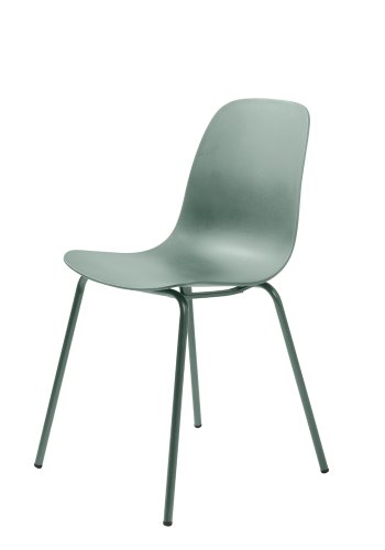 UNIQUE FURNITURE Whitby spisebordsstol - stvet grn polypropylen og stvet grn metal
